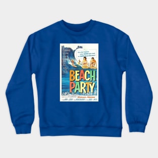 Vintage Movie - Beach Party Poster Crewneck Sweatshirt